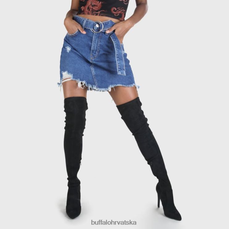 crno Buffalo marjorie vegan preko koljena |čizme TDD6T103